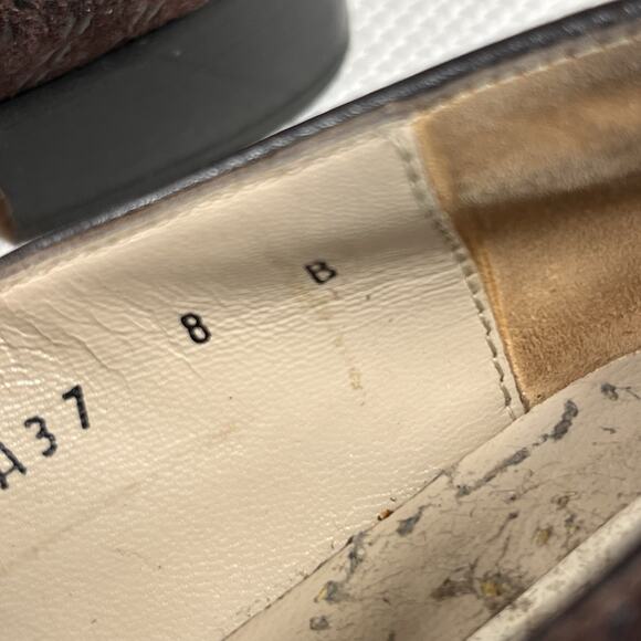 Salvatore Ferragamo Suede Square Toe Pumps‎ Brown Women’s Size 8B - Picture 8 of 12